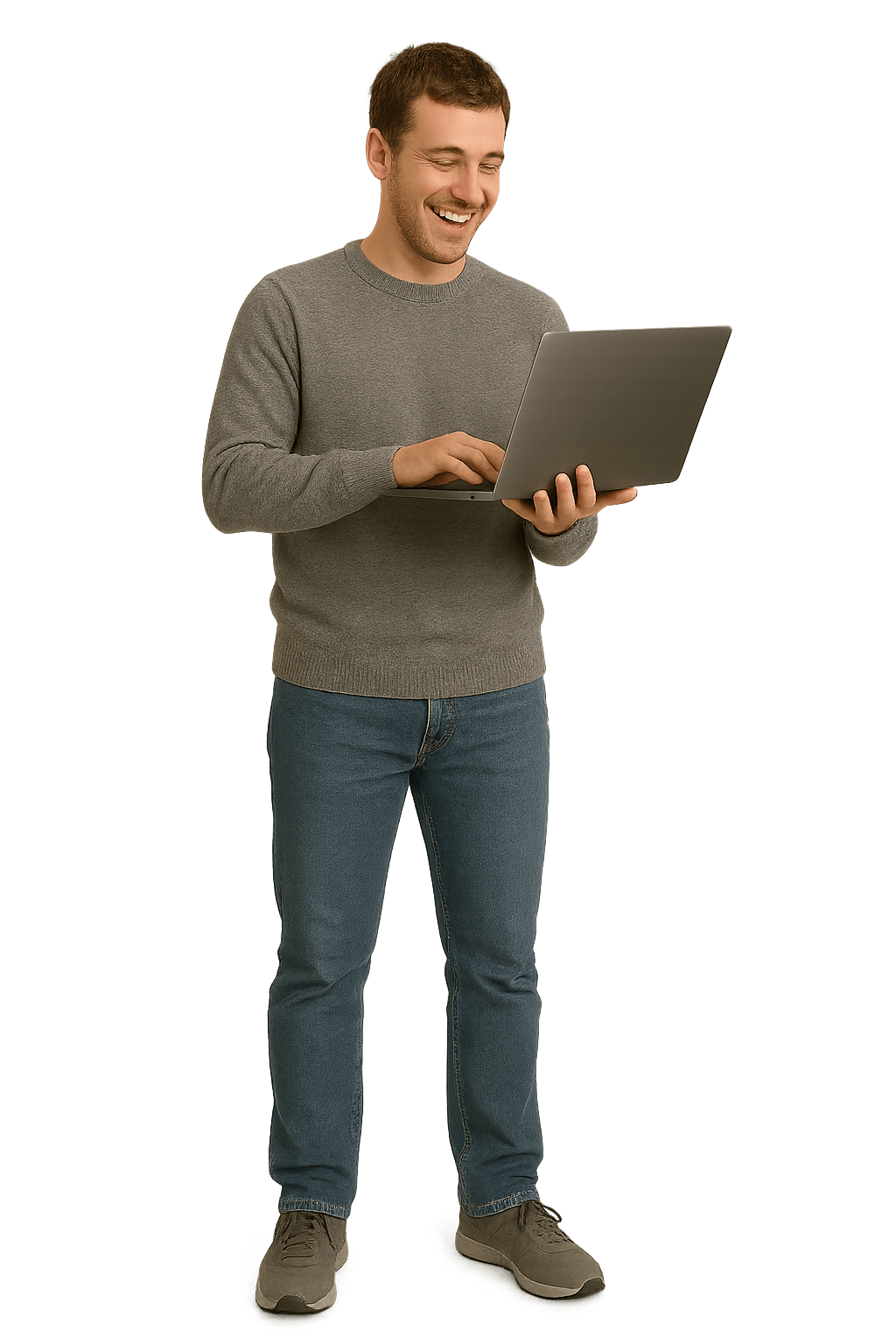 Concurseiro estudando com notebook e usando o Adoo