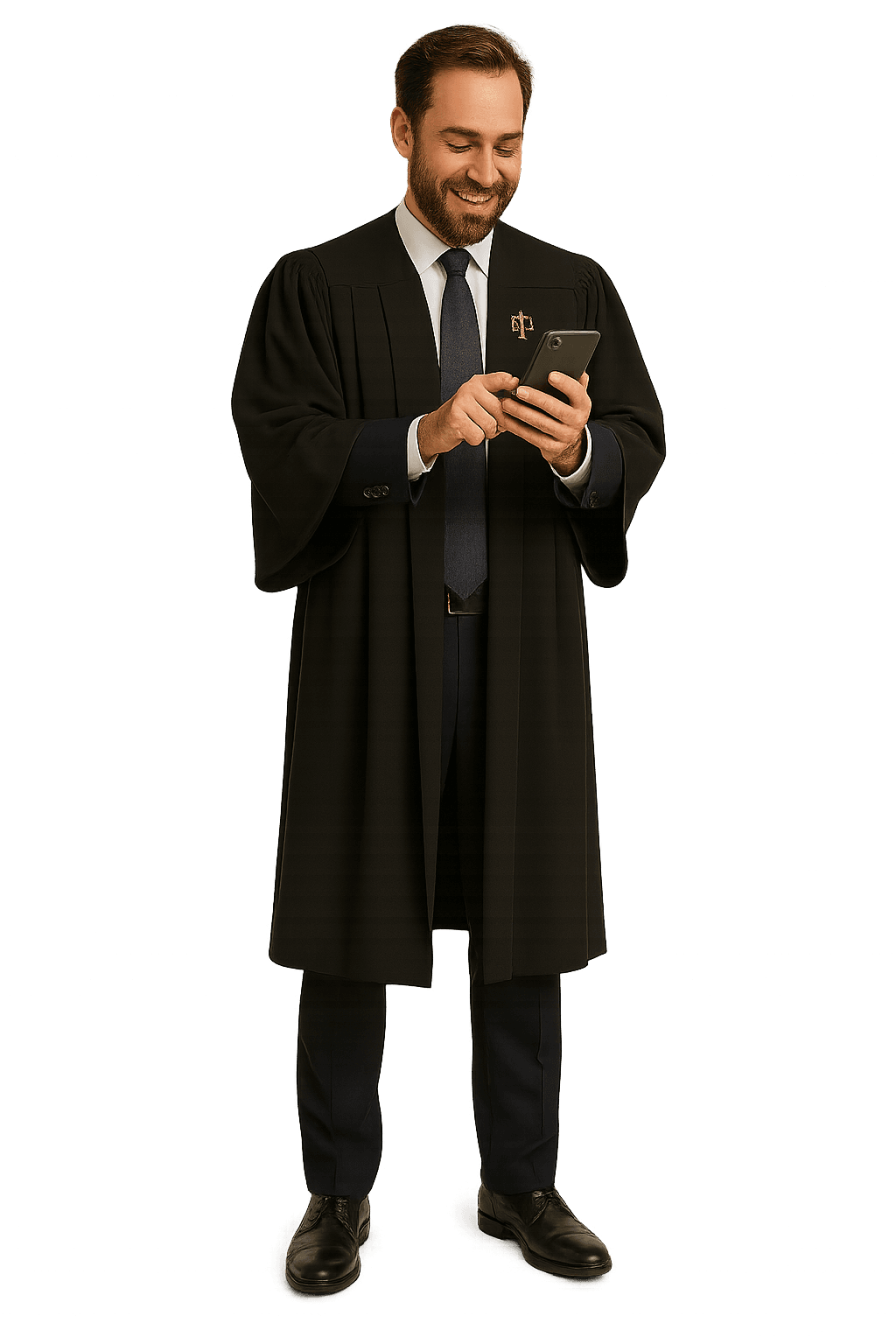 Profissional do direito usando o Adoo no celular